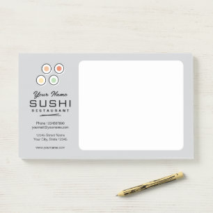 Benutzerdefinierte Sushi-Restaurant-Logo-Bestellun Post-it Klebezettel