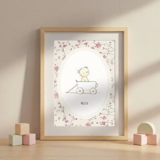 Benutzerdefinierte süße Babybär-Kunst – Namens-Nur Poster