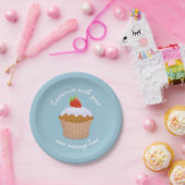 Benutzerdefinierte süße Erdbeer-Brötchen Pappteller (Party)