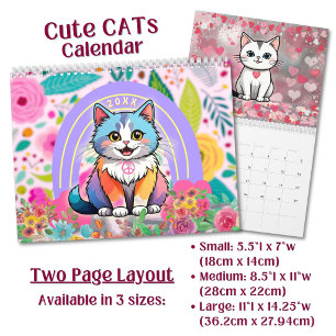 Benutzerdefinierte Süße Gemütliche Cartoon Katzen Kalender