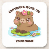 Benutzerdefinierte Süße Kawaii Capybara Mode Unter Getränkeuntersetzer (Vorderseite)