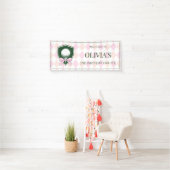 Benutzerdefinierte Süße Rosa Schleife Mädchen Golf Banner (Insitu)