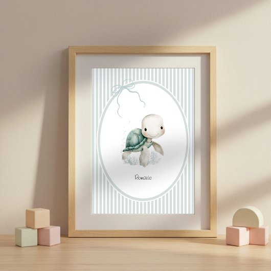 Benutzerdefinierte süße Schildkröte – Geschenk zur Poster