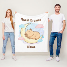 Benutzerdefinierte Süße Träume Capybara Fleece-Dec Fleecedecke