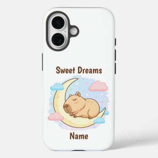 Benutzerdefinierte Süße Träume Capybara iPhone-Hül Case-Mate iPhone Hülle (Rückseite)