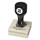 Benutzerdefinierte süße Weihnachtskatze mit Santa- Gummistempel (Stempel)