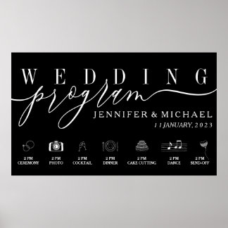 Benutzerdefinierte Symbole für das Black Wedding P Poster