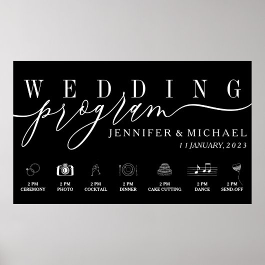 Benutzerdefinierte Symbole für das Black Wedding P Poster (Vorne)
