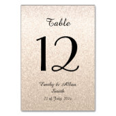 Benutzerdefinierte Tabellenkarten mit Anzahl Tischnummer (Rückseite)