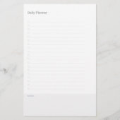 Benutzerdefinierte tägliche undatierte Planer-Mini Briefpapier (Rückseite)