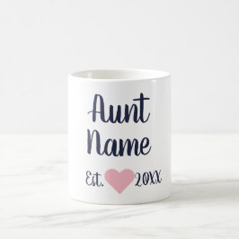 Benutzerdefinierte Tante etablierte Marine & Pink  Kaffeetasse
