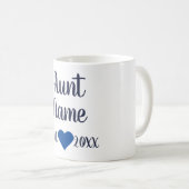 Benutzerdefinierte Tante etablierte Navy-Tasse Kaffeetasse (VorderseiteRechts)