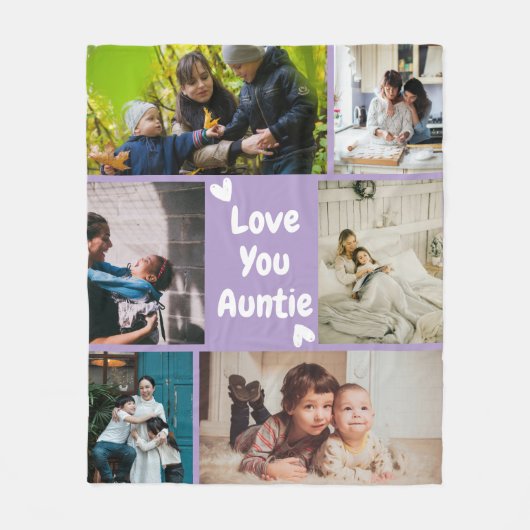 Benutzerdefinierte Tante Foto-Decke Geschenk von d Fleecedecke (Vorderseite)