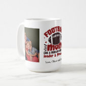 Benutzerdefinierte Tasse 2 Foto Football Mama (Vorderseite Links)