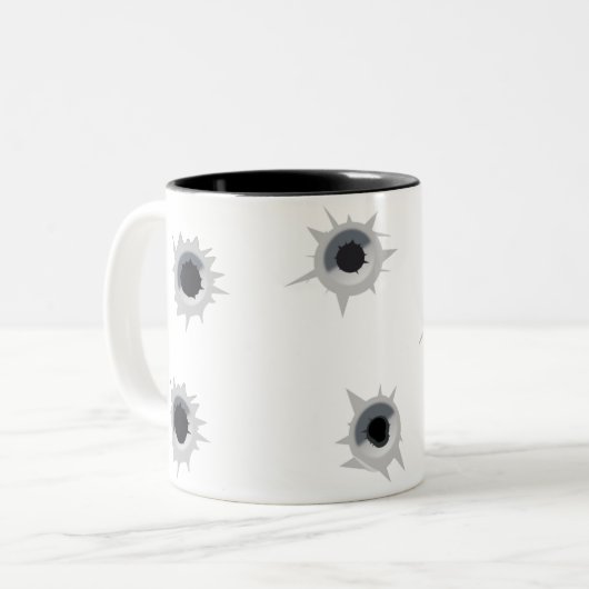 Benutzerdefinierte Tasse "Bullet Hole" (Vorderseite Links)