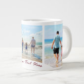 Benutzerdefinierte Tasse der FotoCollage mit Textn (Vorderseite Rechts)