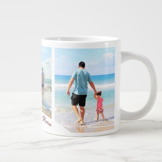 Benutzerdefinierte Tasse der FotoCollage mit Textn (Rechts)