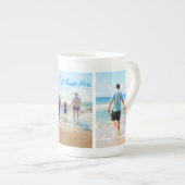 Benutzerdefinierte Tasse der FotoCollage mit Textn (Vorderseite Rechts)