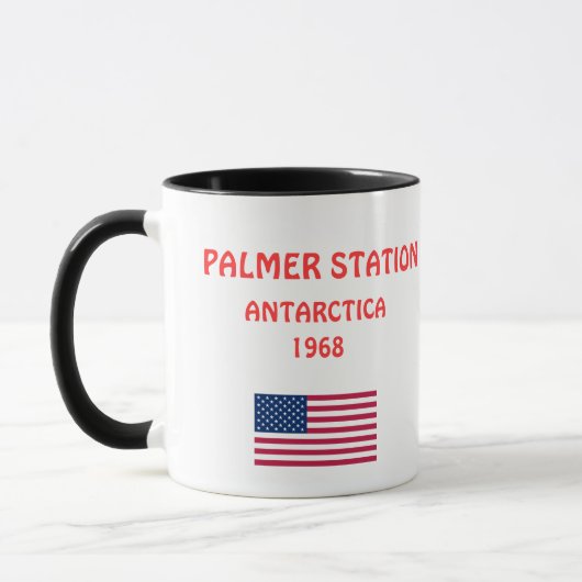 Benutzerdefinierte Tasse der Palmer-Antarktis-Stat (Links)
