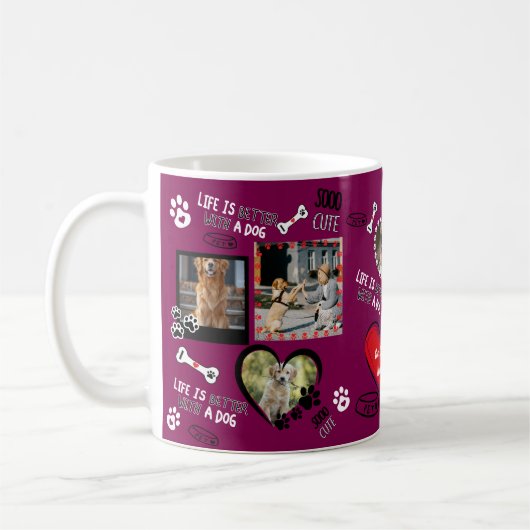 Benutzerdefinierte Tasse des Hundes, Personalisier (Links)