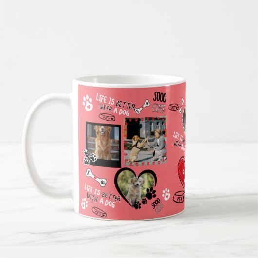 Benutzerdefinierte Tasse des Hundes, Personalisier (Links)