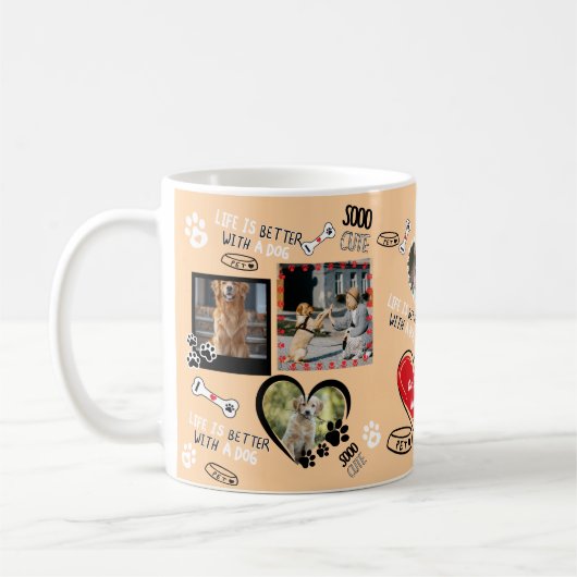 Benutzerdefinierte Tasse des Hundes, Personalisier (Links)