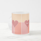 Benutzerdefinierte Tasse für das Herzmuster (Vorderseite Links)