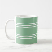 benutzerdefinierte Tasse für Moss Green Stripes (Links)