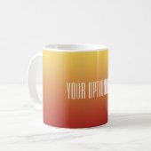 Benutzerdefinierte Tasse mit gelbem Rot-Farbton (Vorderseite Links)