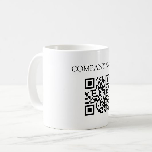 Benutzerdefinierte Tasse mit QR-Code, QR-Code-Tass (Vorderseite Links)