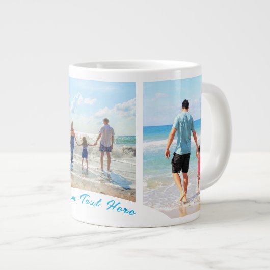 Benutzerdefinierte Tasse von Fotocollage-Text für  (Vorderseite Rechts)