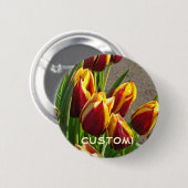 Benutzerdefinierte Tasten! Tulip Blume Spring Gard Button (Vorne & Hinten)