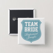 Benutzerdefinierte Team Braut Knöpfe für Junggesel Button (Vorne & Hinten)