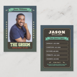 Benutzerdefinierte Team Groom Cards Trauzeugen Kar Telefonnummerkarte