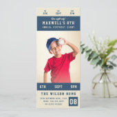 Benutzerdefinierte Teamfarben Sporting Event Ticke Einladung (Stehend Vorderseite)