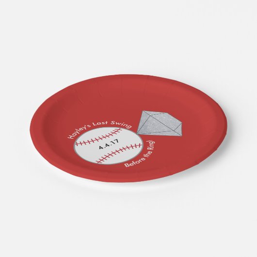 Benutzerdefinierte Teller für das Bachelorette-Bas (Schrägansicht)