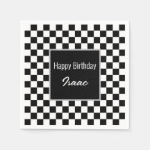 Benutzerdefinierte Teller für schwarz kariertes Pa