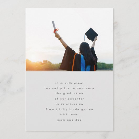 Benutzerdefinierte Template-Foto High School Absch Ankündigung (Rückseite)