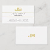 Benutzerdefinierte Template Gold Erstmonogramm Mod Visitenkarte (Vorne/Hinten)