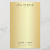 Benutzerdefinierte Template Imitate Gold Modern Ei Briefpapier (Vorderseite)