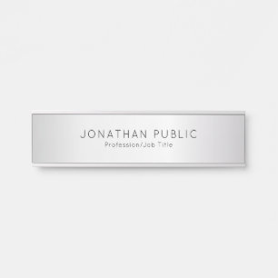 Benutzerdefinierte Template-Imitate Silver Name El Türschild