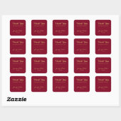 Benutzerdefinierte Template-Typografie Gold-Text D Quadratischer Aufkleber (Blatt)