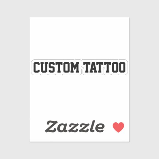 Benutzerdefinierte temporäre Tattoo Ihre Worte Par Aufkleber (Blatt)