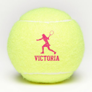Benutzerdefinierte Tennisbälle mit rosa weiblicher