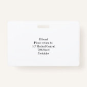 Benutzerdefinierte Terracotta-Besucher Gästelame-I Ausweis (Rückseite)