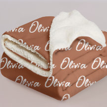 Benutzerdefinierte Terrakotta-Sherpa-Decke für Bra