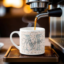 Benutzerdefinierte Terrazzo Monogram Espresso-Tass