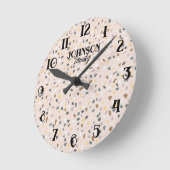 Benutzerdefinierte Terrazzo Muster weiche neutrale Runde Wanduhr (Winkel)