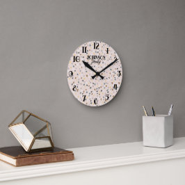 Benutzerdefinierte Terrazzo Muster weiche neutrale Runde Wanduhr