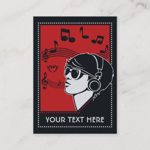 Benutzerdefinierte Text Art Deco Music-Visitenkart Visitenkarte